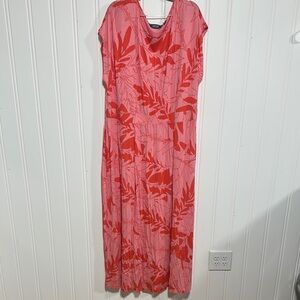 Lands End comfy floral maxi dress 3X